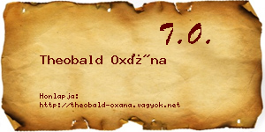 Theobald Oxána névjegykártya